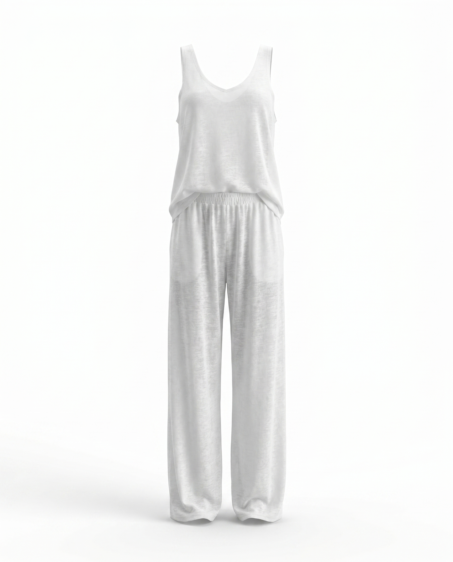 Gefen Wide Strap Tank and Pants Lounge Set — 3D ghost mannequin product shot