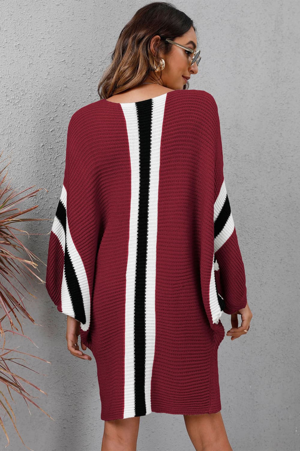 Ingelin Ribbed Round Neck Sweater Dress