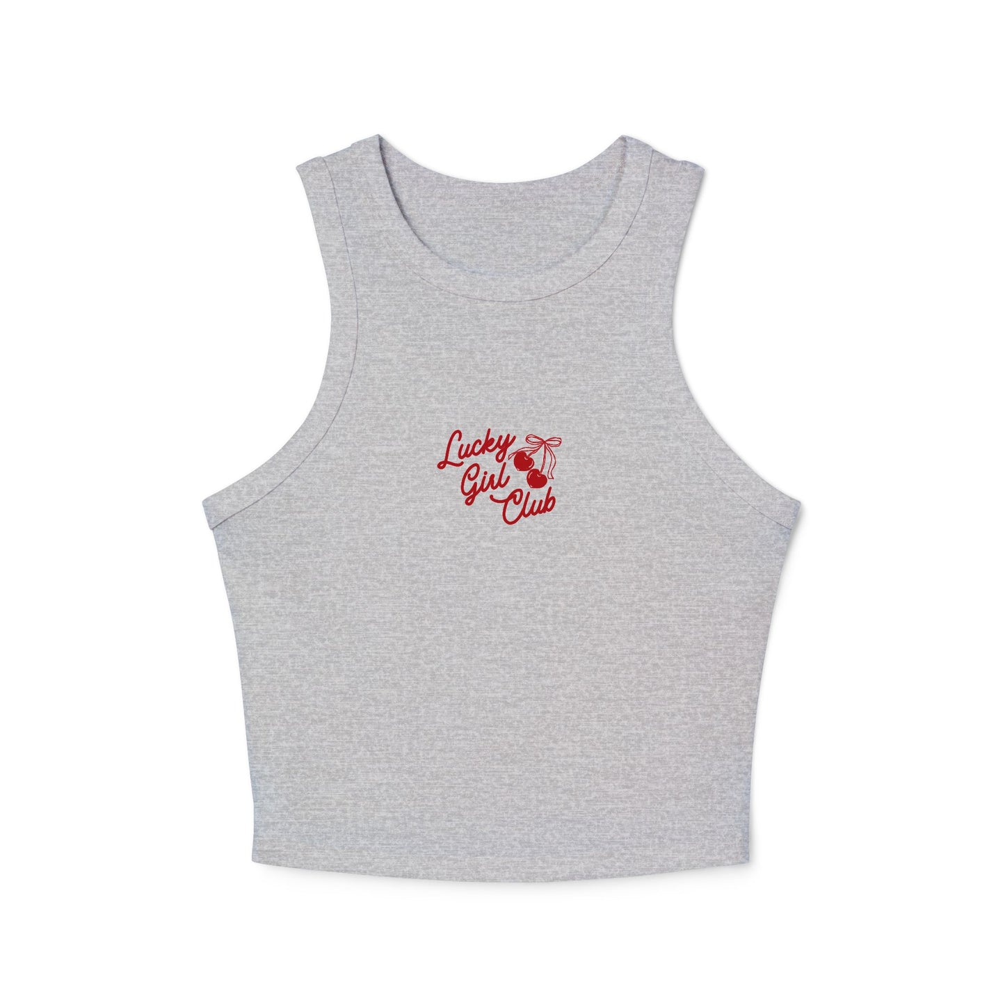 Lucky Girl Club Retro Script Cherry Graphic Tank