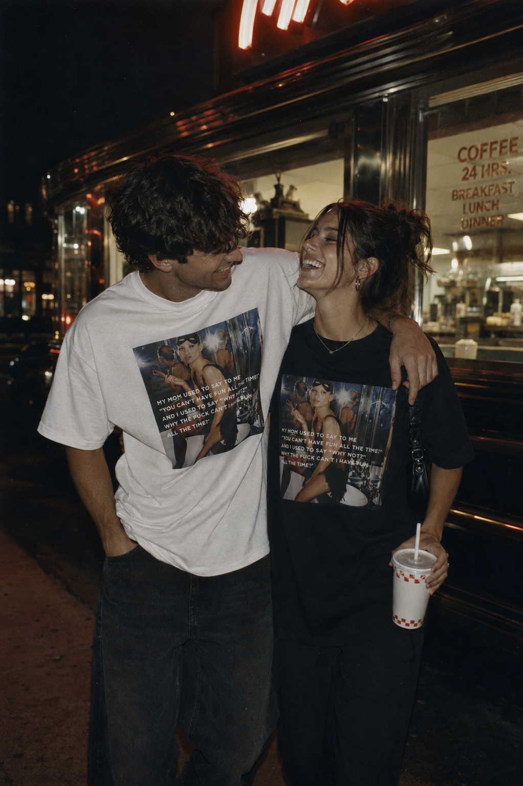 Why Can't I Have Fun All The Time? Photo Tee | Retro Glam Graphic Shirt Cool Girl Aesthetic Model Off Duty It Girl Outfit