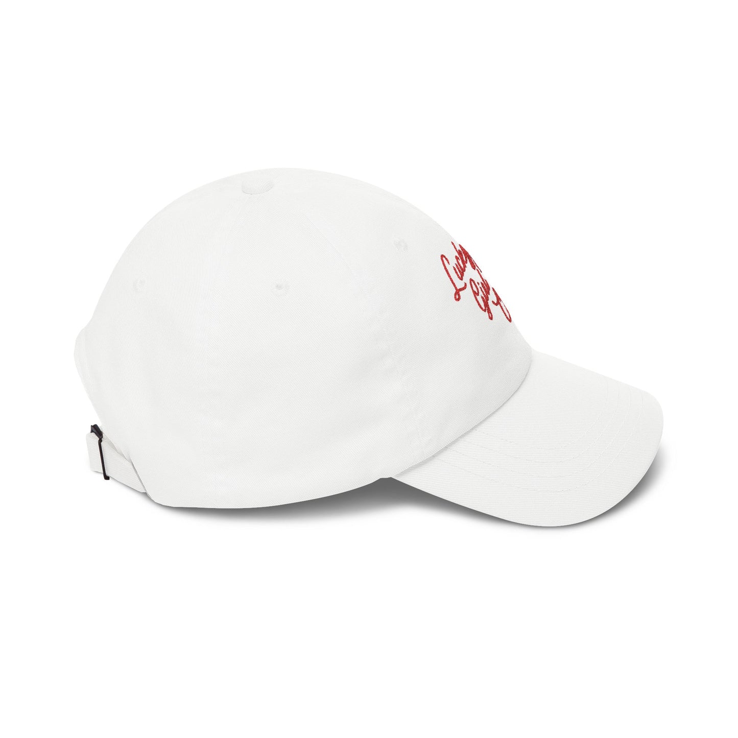 Lucky Girl Club Classic Dad Cap | Cherry Embroidered Baseball Hat Cool Girl Streetwear Off Duty Model