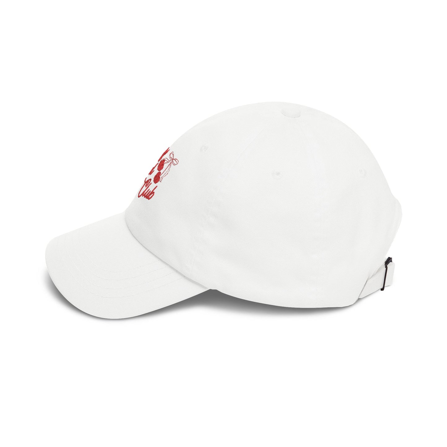 Lucky Girl Club Classic Dad Cap | Cherry Embroidered Baseball Hat Cool Girl Streetwear Off Duty Model