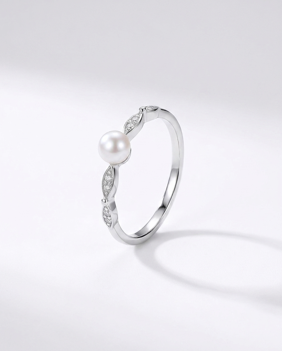 Anahita Sterling Silver Pearl Ring — studio product shot