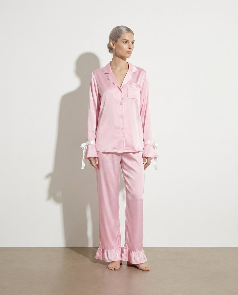 Aslog Collared Neck Top and Pants Lounge Set — studio model shot