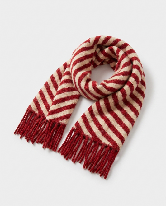 Eily Striped Knitted Winter Scarf — still-life product shot