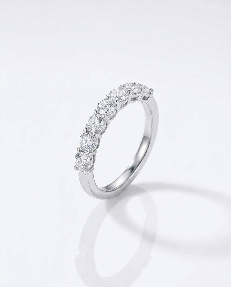 Embla Moissanite Platinum-Plated Ring — still-life product shot