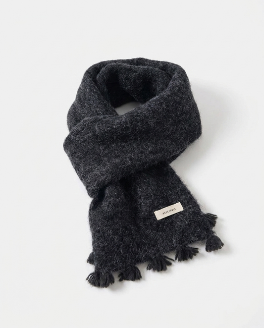 Étaín Tassel Knitted Scarf — still-life product shot