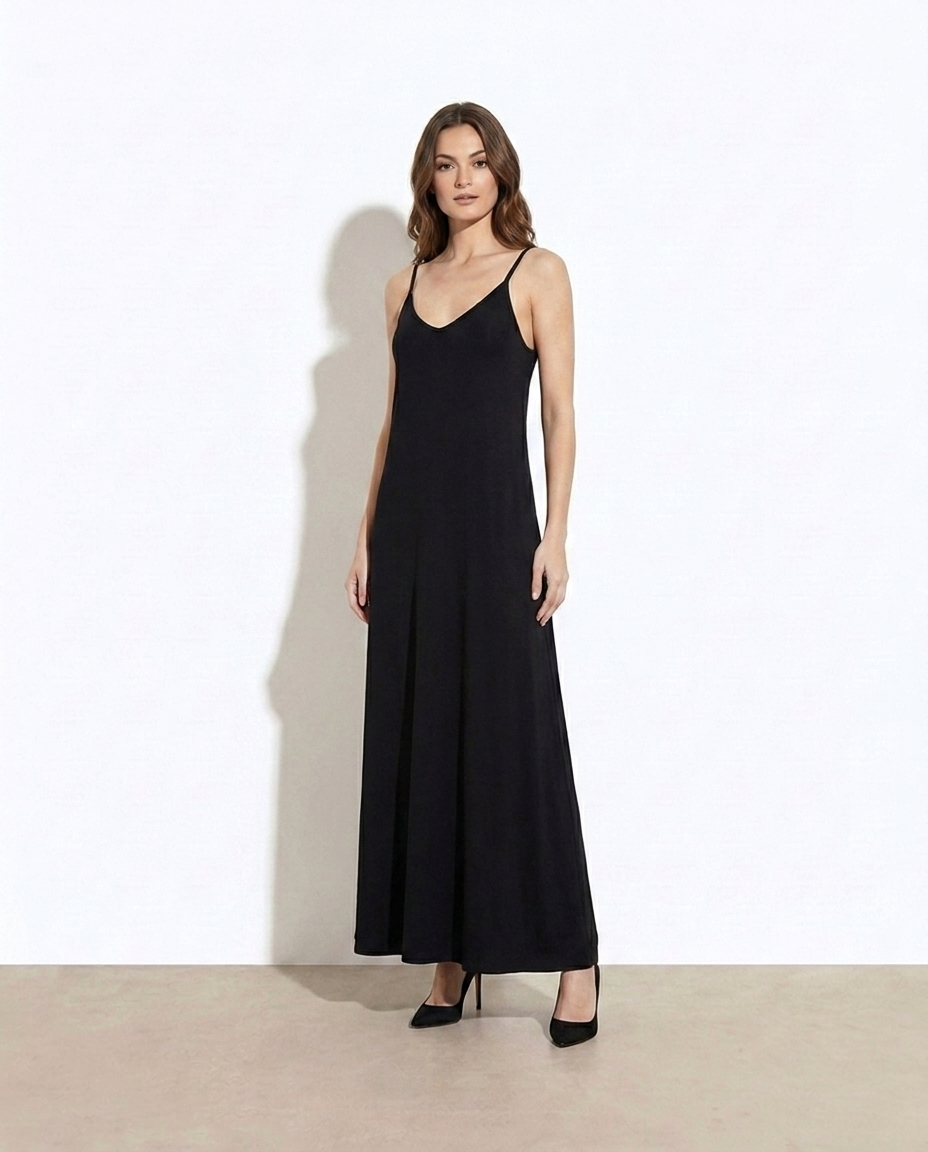 Glikeria V-Neck Maxi Dress on model