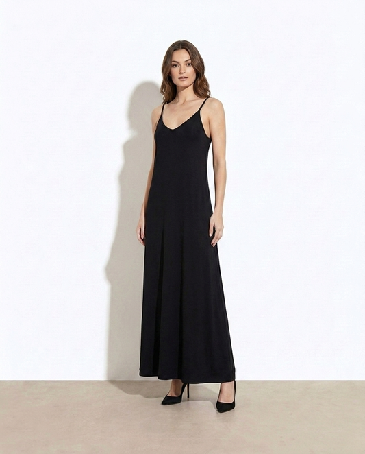Glikeria V-Neck Maxi Dress on model