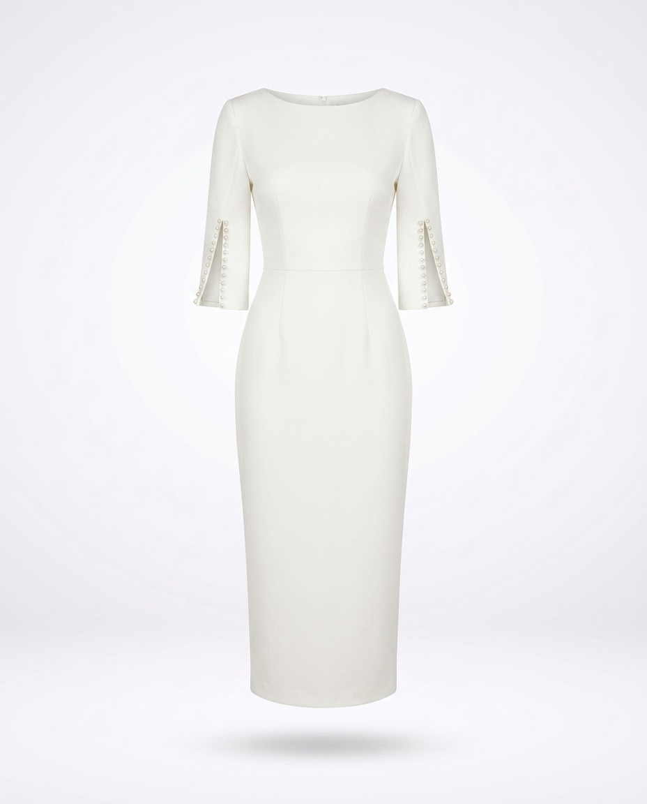 Hedwig Slim-Fit Midi Dress - ghost mannequin