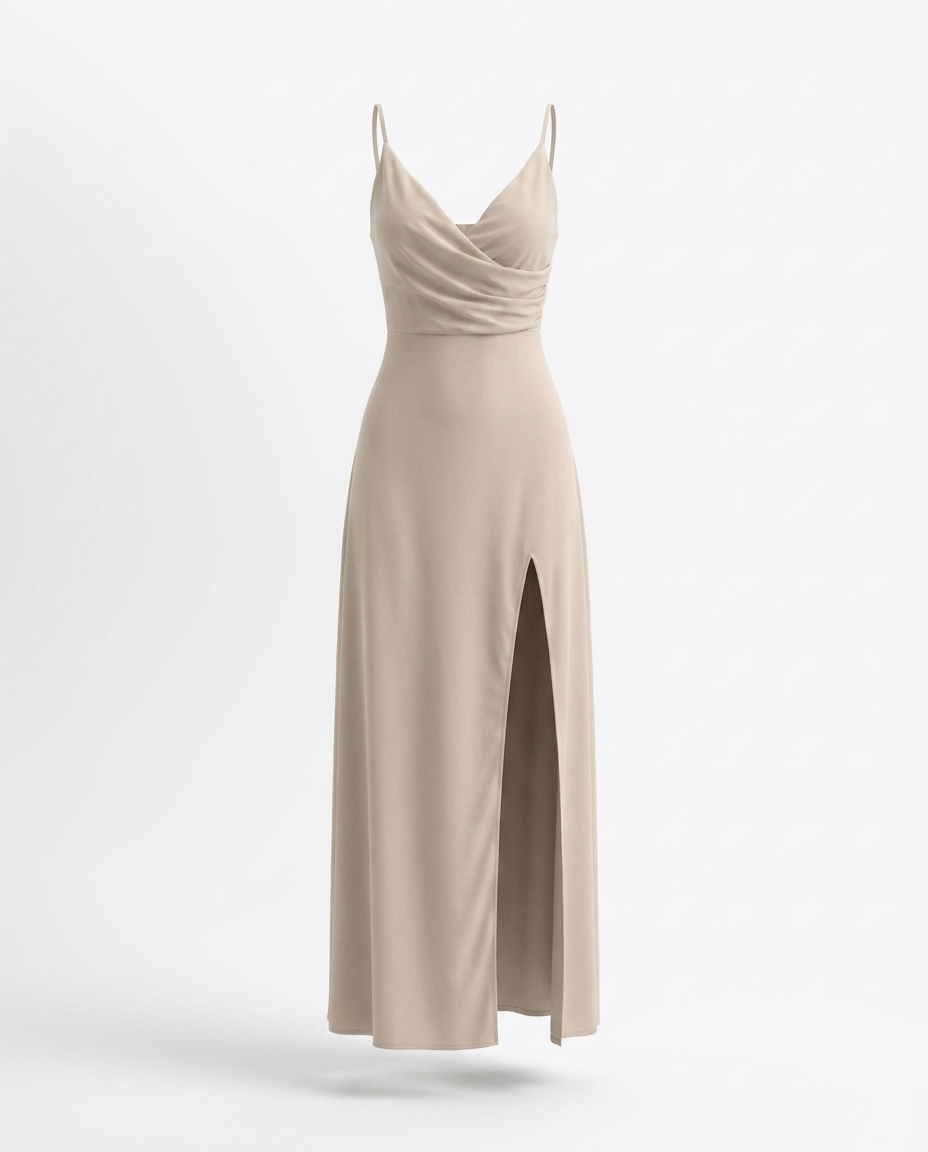 Helga slit maxi dress — ghost mannequin