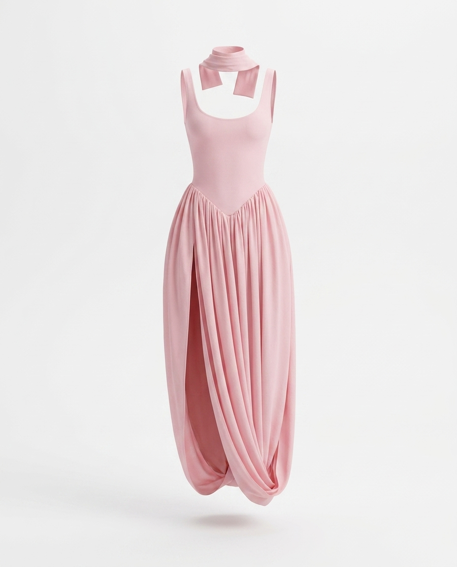 Kinneret Scoop Neck Slit Maxi Dress mannequin