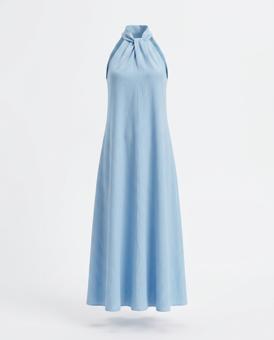 Klara Halter Neck Sleeveless Maxi Dress mannequin
