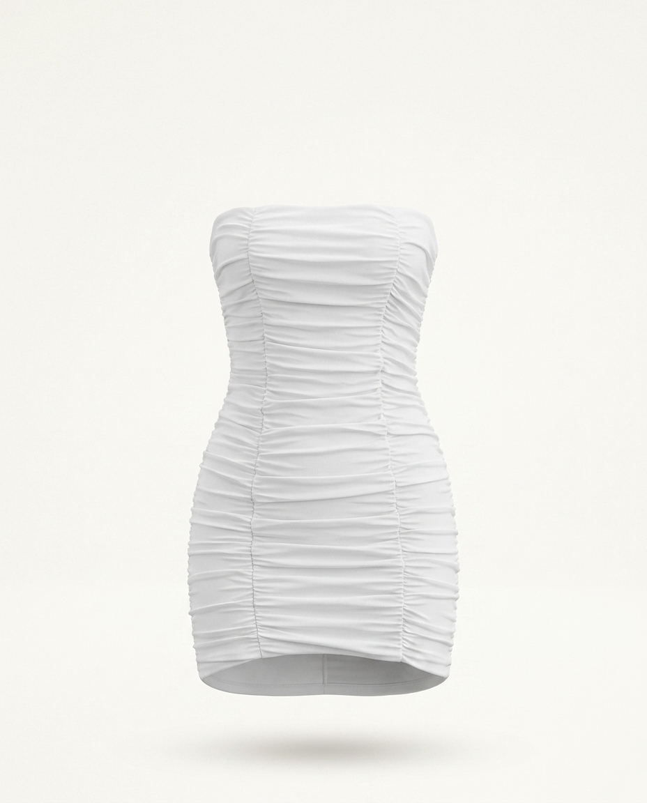 Lada Ruched Tube Bodycon Mini Dress mannequin