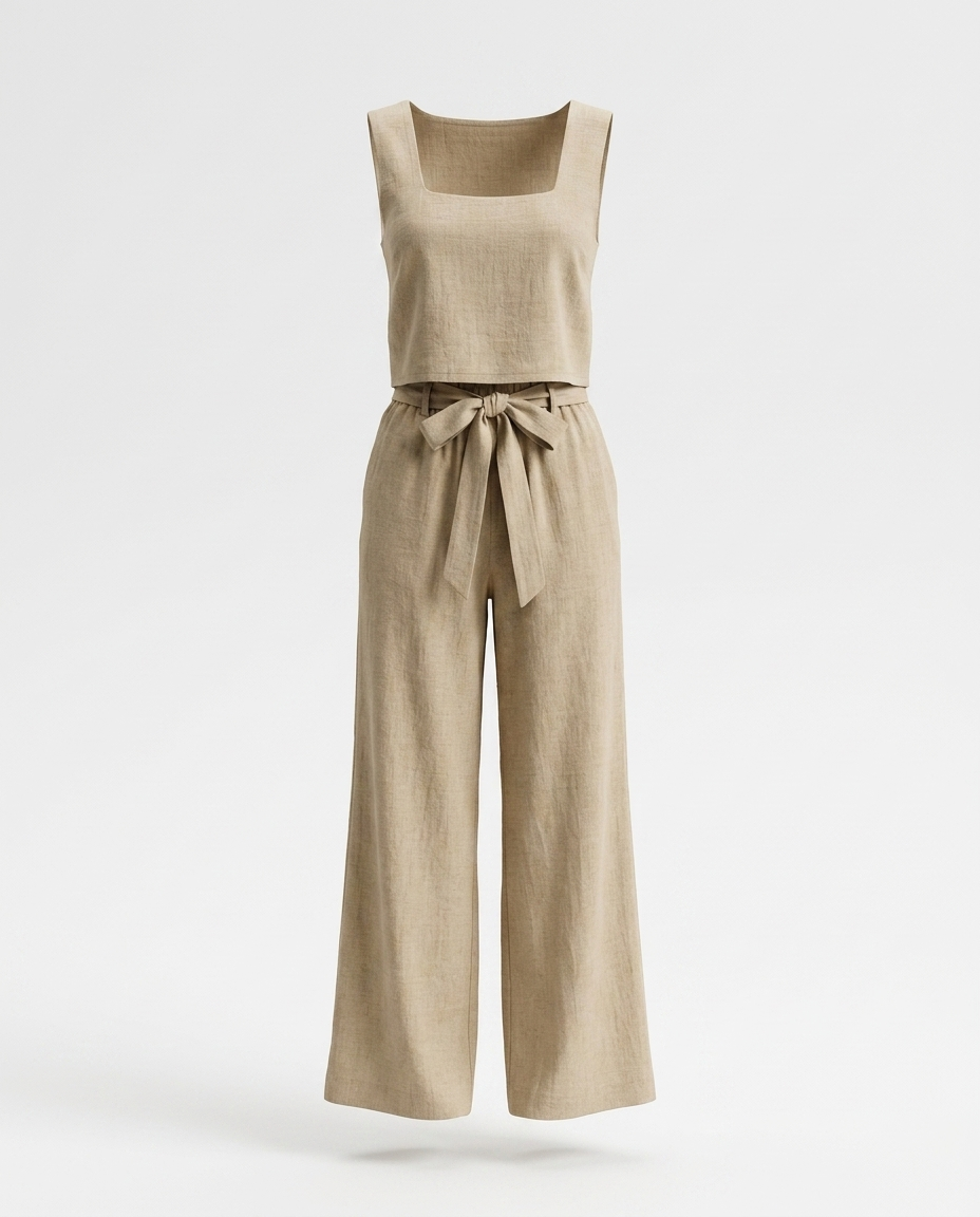Square neck sleeveless top and pants set mannequin