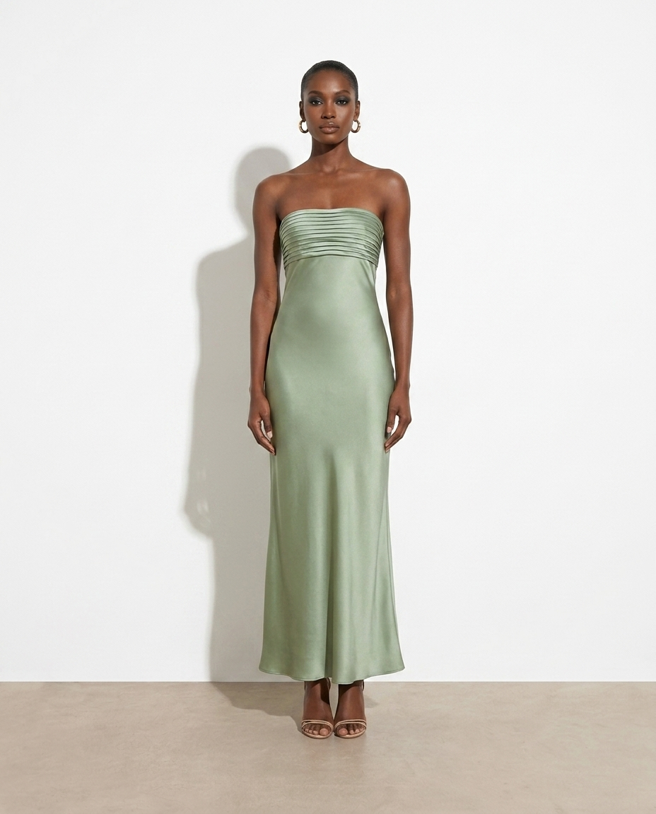 Gunda Tube Mermaid Maxi Dress — studio model shot