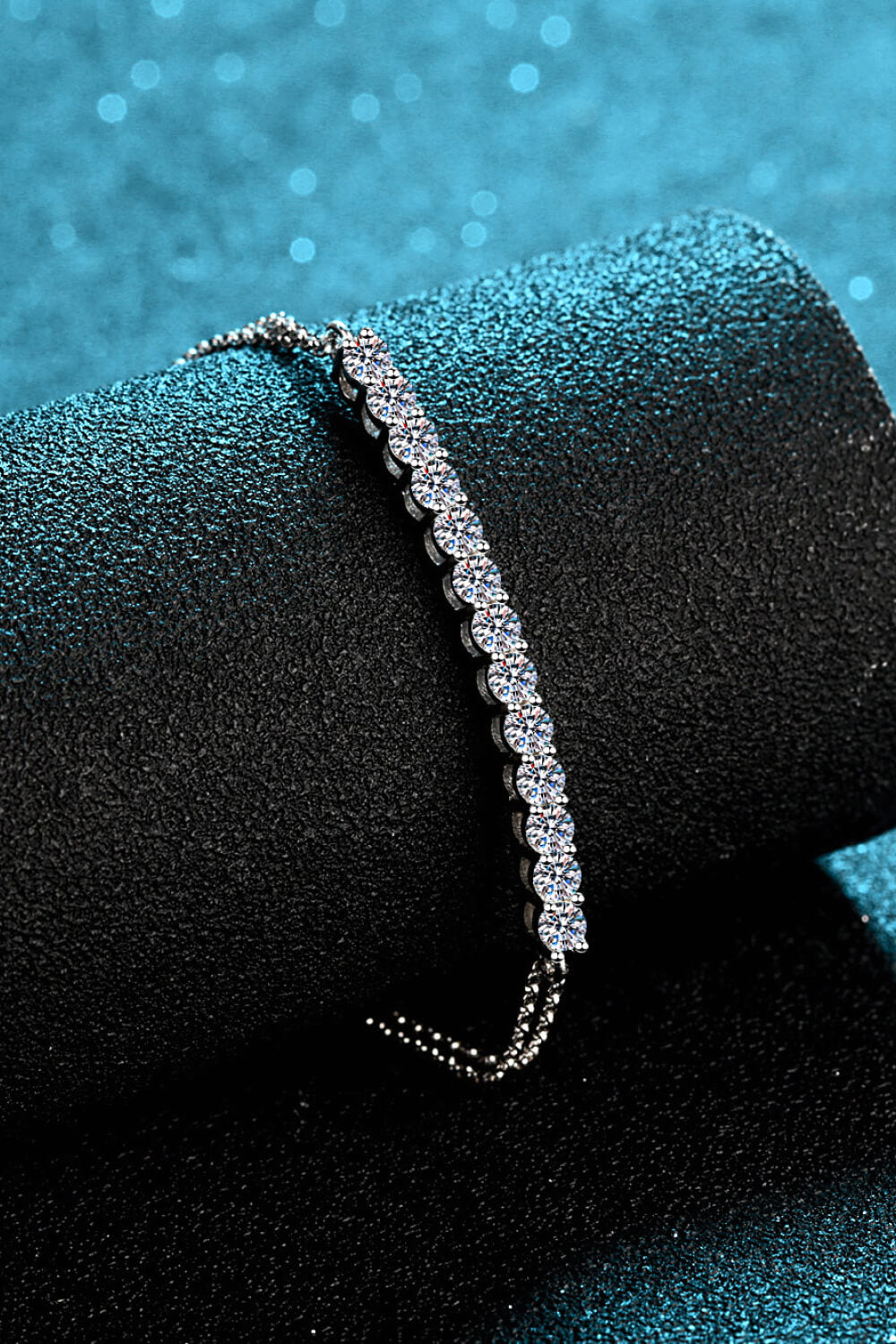 Moissanite Sterling Silver Bracelet