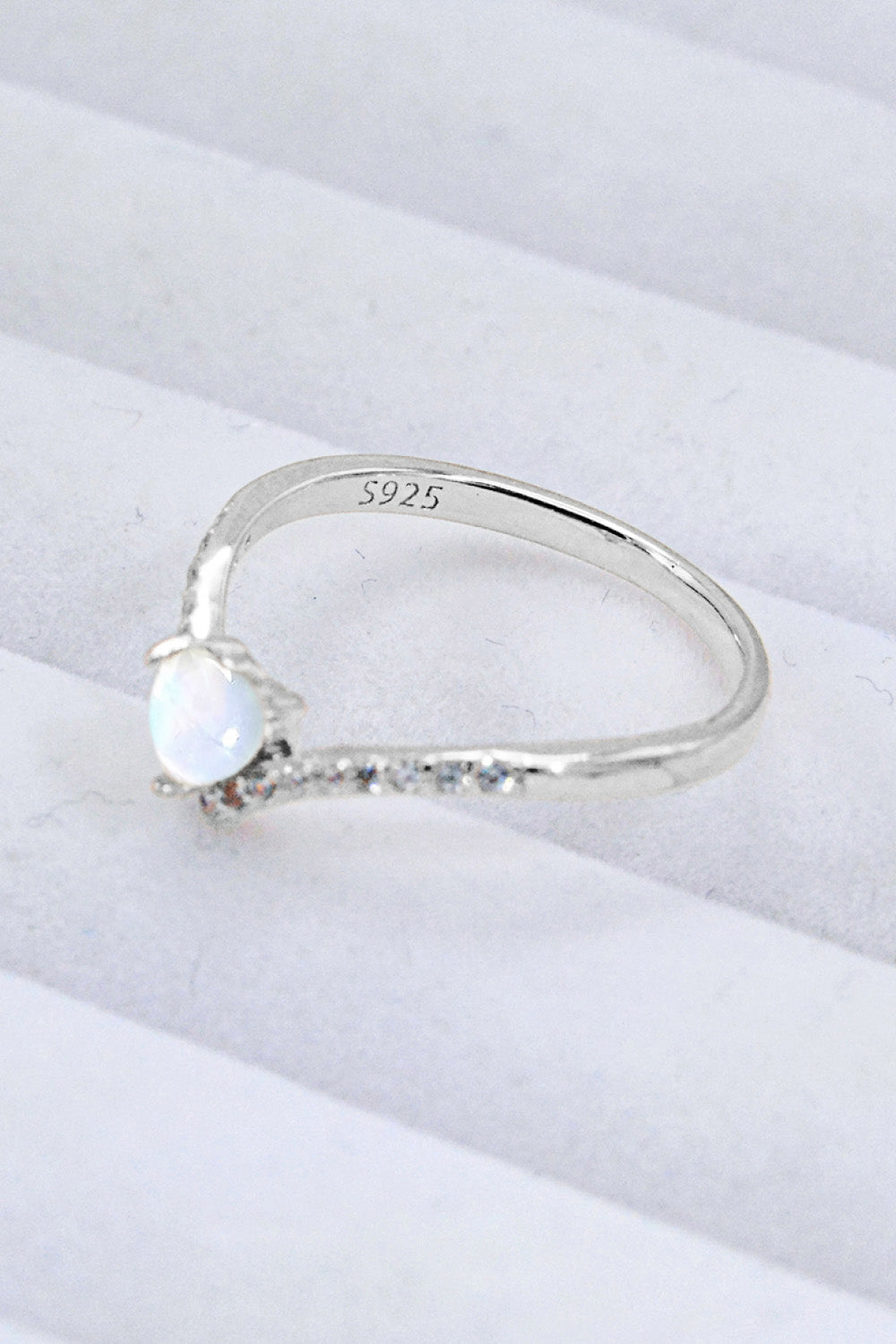 Moonstone Heart-Shaped Ring